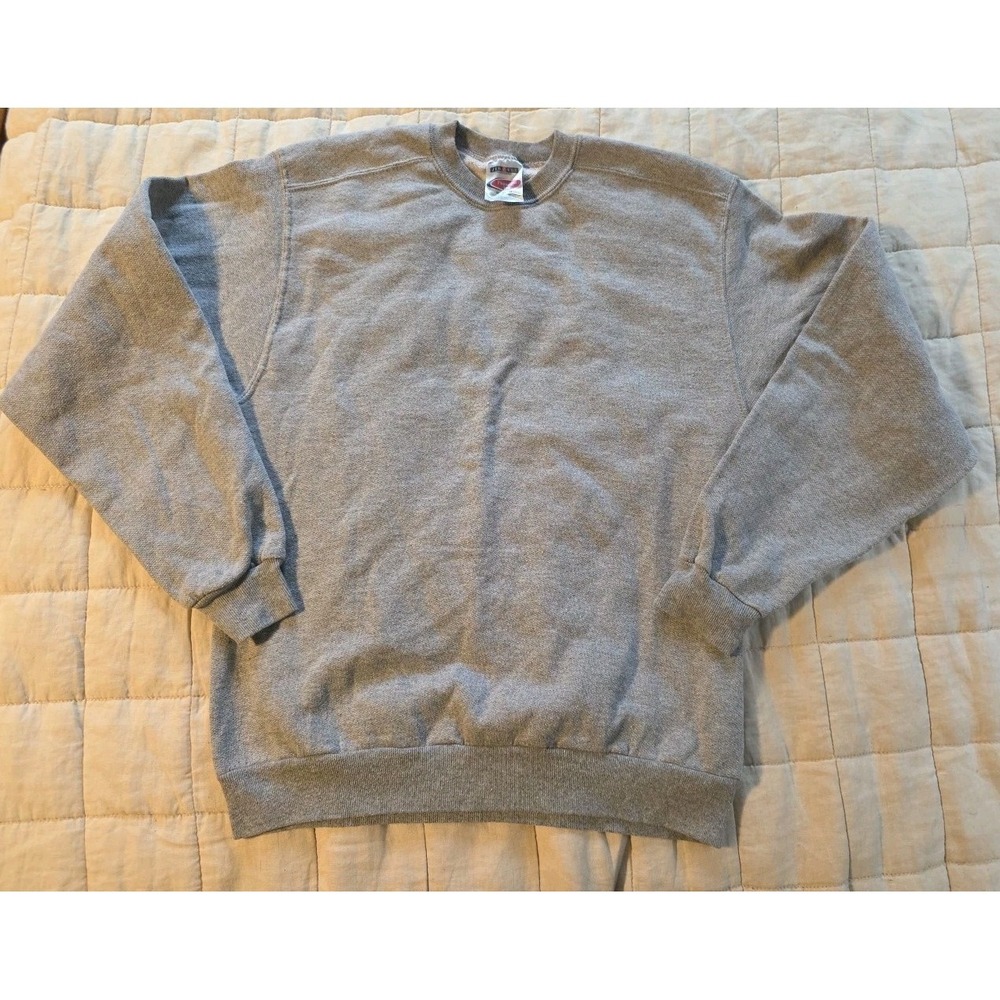 VTG Jerzees Blank Crewneck Sweatshirt Sweatshirt Men‎ Medium Gray